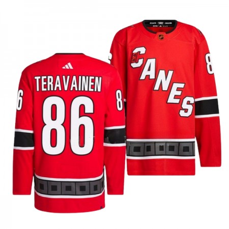 Carolina Hurricanes tröja Teuvo Teravainen 86 Adidas 2022-23 Röd Reverse Retro 2.0 Authentic - NHL Tröjor Herr